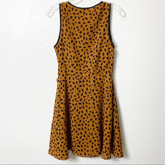 Francesca's Collections Everly Mini Women Small Brown Black Dress - Picture 4 of 6